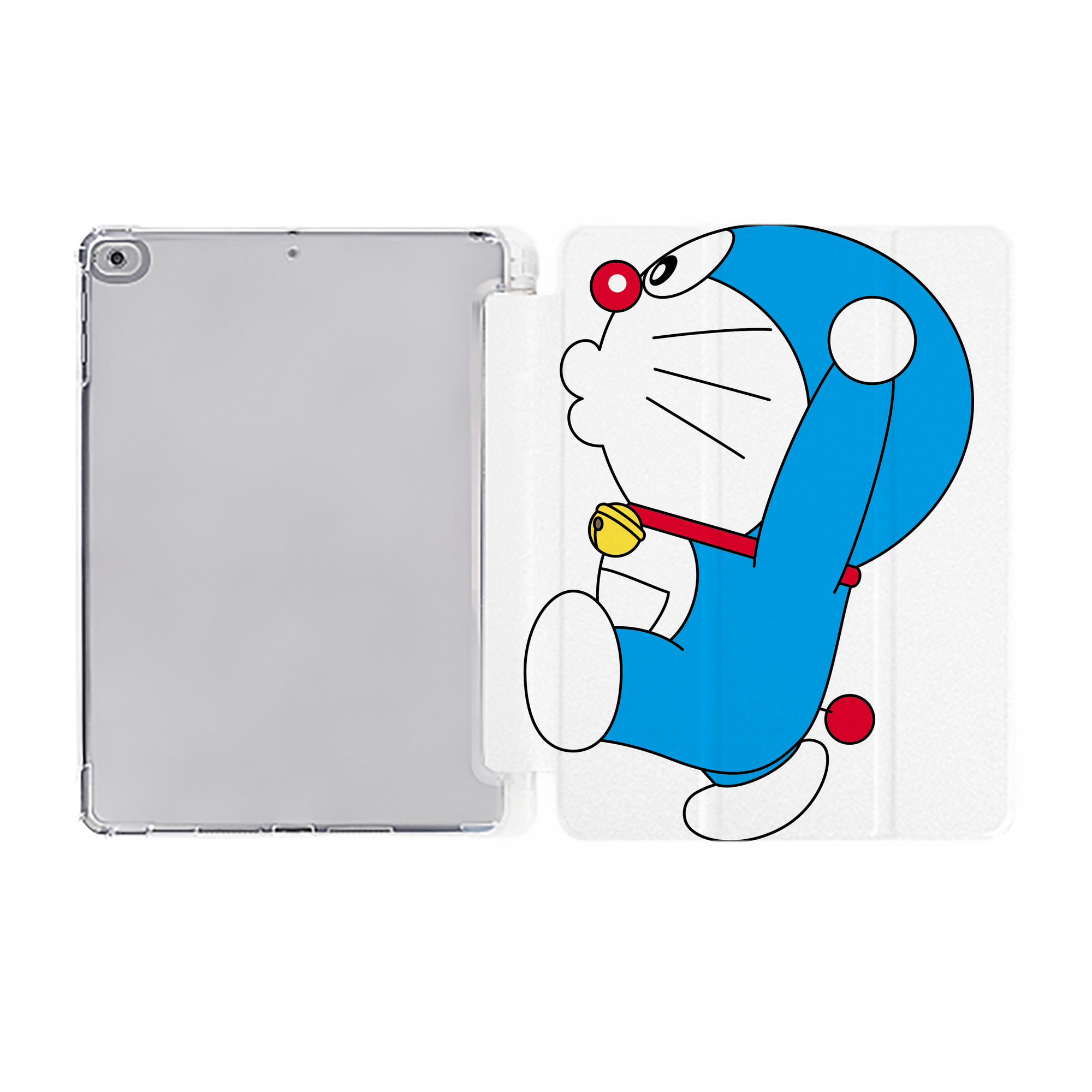 （画像用） ドラえもん Doraemon IPad ケース ペン収納付き 三つ折りスタンド PUレザー×シリコン 対応機種9.5/10.5/10.9インチ